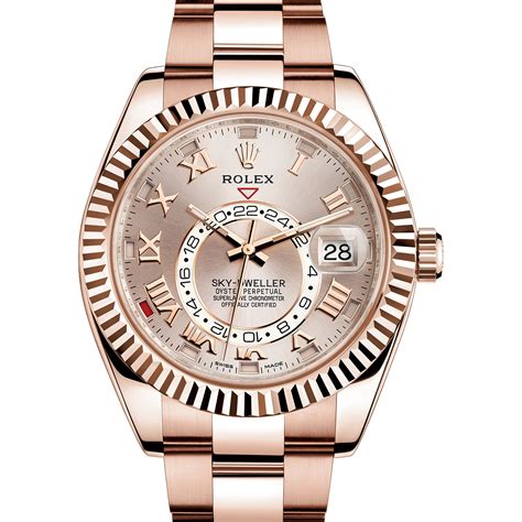 rolex sky dweller rose gold sundust|Rolex gold sky dweller price.